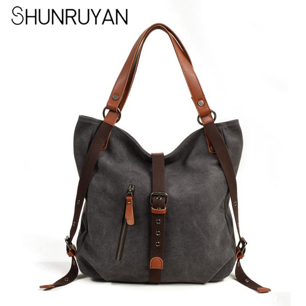 shunruyan women's vintage solid multi-pocket ladies totes bolsas canvas handbags female hobos single shoulder bags
shunruyan women's vintage solid multi-pocket ladies totes bolsas canvas handbags female hobos single shoulder bags
