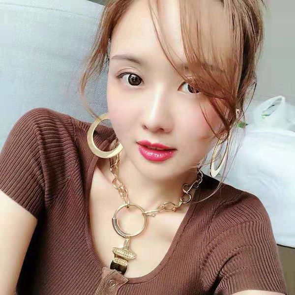 fashion temperament necklacepro red with the necklace chain with the same paragraph exaggerated cool accessories necklace911, Silver 
fashion temperament necklacepro red with the necklace chain with the same paragraph exaggerated cool accessories necklace911, Silver