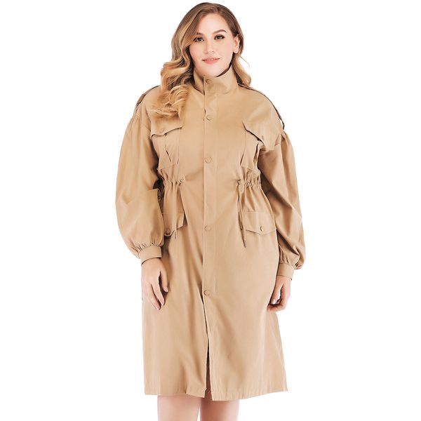 autumn winter plus size women turtleneck lace up trench coat office lady single breasted pockets long outwear slim windbreaker, Tan;black
autumn winter plus size women turtleneck lace up trench coat office lady single breasted pockets long outwear slim windbreaker, Tan;black