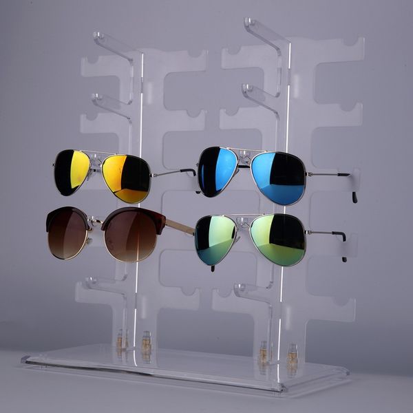new qualiy 2 row 10 pairs sunglasses glasses rack holder frame display stand transparent, Silver
new qualiy 2 row 10 pairs sunglasses glasses rack holder frame display stand transparent, Silver