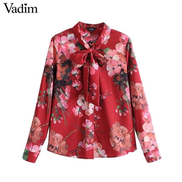 vadim women sweet bow tie floral shirt long sleeve pleated blouse vintage female spring casual chic blusas lt2654, White
vadim women sweet bow tie floral shirt long sleeve pleated blouse vintage female spring casual chic blusas lt2654, White