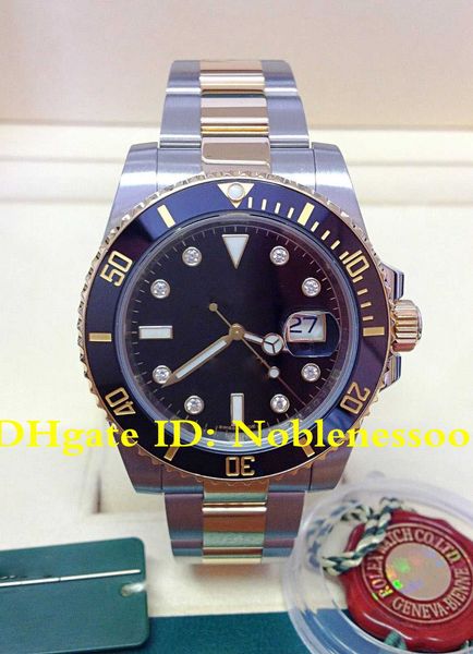5 style luxury men's date 116613ln diamond dial 40mm black ceramic two tone 116613 asia 2813 movement automatic watches, Slivery;brown
5 style luxury men's date 116613ln diamond dial 40mm black ceramic two tone 116613 asia 2813 movement automatic watches, Slivery;brown