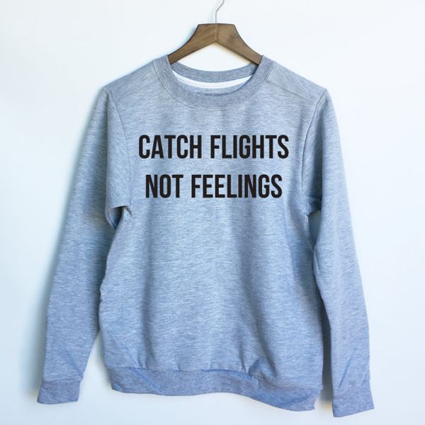 catch flights, not feelings sweatshirt in white for women funny graphic hoodies casual cotton aesthetic tumblr hoodies, Black
catch flights, not feelings sweatshirt in white for women funny graphic hoodies casual cotton aesthetic tumblr hoodies, Black