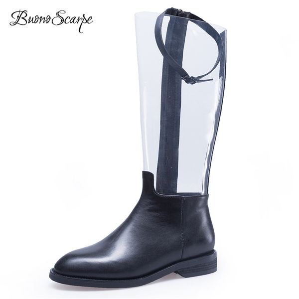 buonoscarpe patchwork plastic long boots transparent heel real leather botas mujer women zipper brand design motorcycle boots, Black
buonoscarpe patchwork plastic long boots transparent heel real leather botas mujer women zipper brand design motorcycle boots, Black