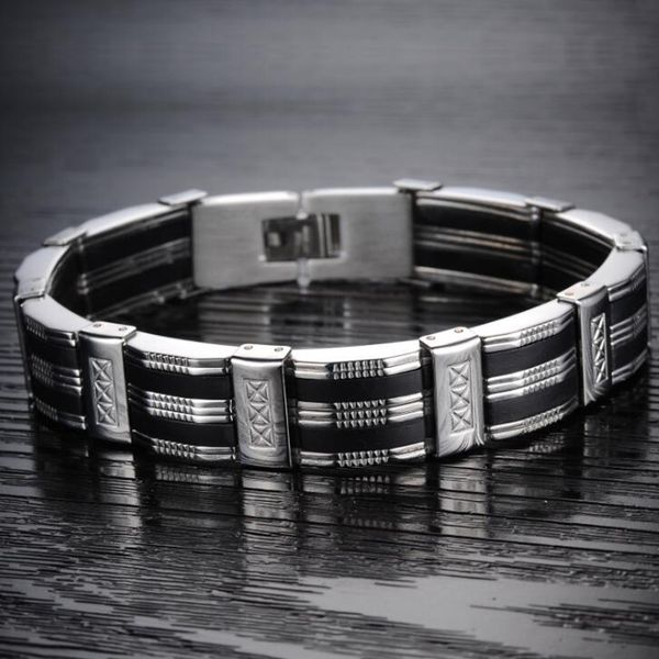trustylan 316l stainless steel bracelet men bangle fashion black silicone mens friendship chain bracelets adjustable armband
trustylan 316l stainless steel bracelet men bangle fashion black silicone mens friendship chain bracelets adjustable armband