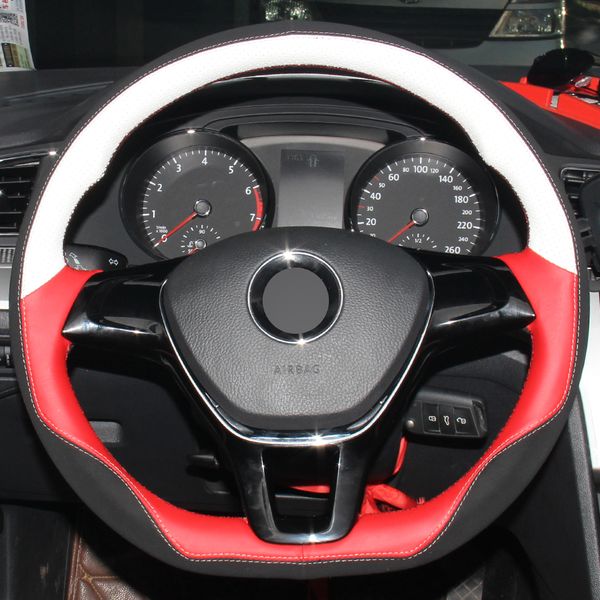 car steering wheel cover white red genuine leather black suede for volkswagen vw golf 7 mk7 new polo jetta passat b8 tiguan
car steering wheel cover white red genuine leather black suede for volkswagen vw golf 7 mk7 new polo jetta passat b8 tiguan