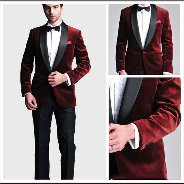 custom made burgundy vlevet groom tuxedos mens wedding suits back shawl lapel latest designs man blazers slim fit jacket pants 2 pieces, Black;gray
custom made burgundy vlevet groom tuxedos mens wedding suits back shawl lapel latest designs man blazers slim fit jacket pants 2 pieces, Black;gray