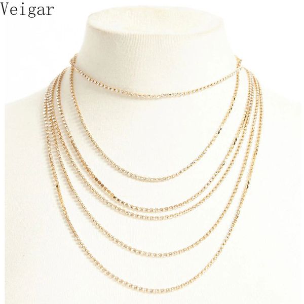 multilayer rhinestone chokers necklaces for women gold silver color 2018 fashion jewelry ladies party necklace layered necklaces, Golden;silver
multilayer rhinestone chokers necklaces for women gold silver color 2018 fashion jewelry ladies party necklace layered necklaces, Golden;silver
