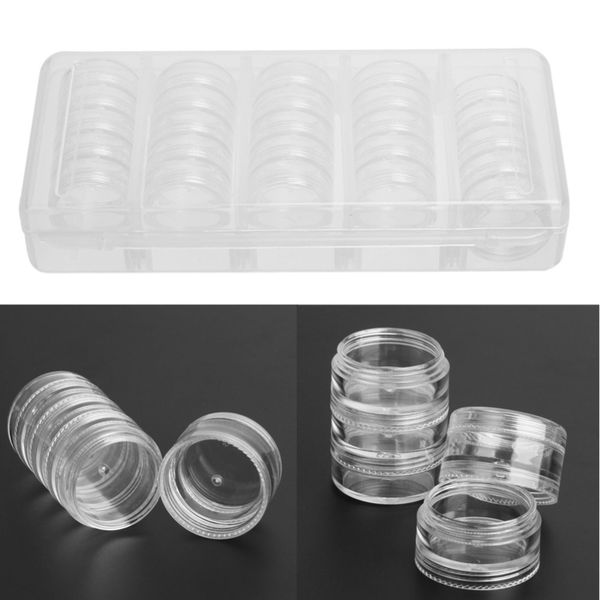 transparent nail art decorations storage box empty 25 compartments nail tip sequin drill cylindrical rhinestone organizer case, Silver
transparent nail art decorations storage box empty 25 compartments nail tip sequin drill cylindrical rhinestone organizer case, Silver