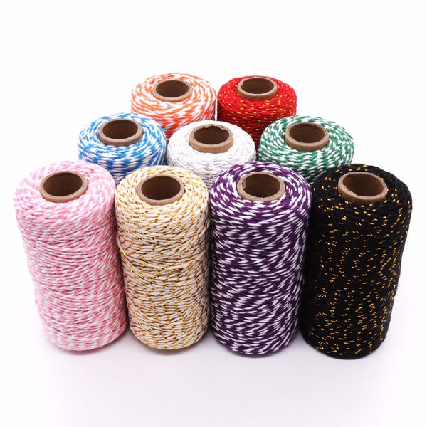 100 meters 2mm double color cotton baker twine rope for diy handmade rope accessories twisted cords for packing decorative, Black;white
100 meters 2mm double color cotton baker twine rope for diy handmade rope accessories twisted cords for packing decorative, Black;white