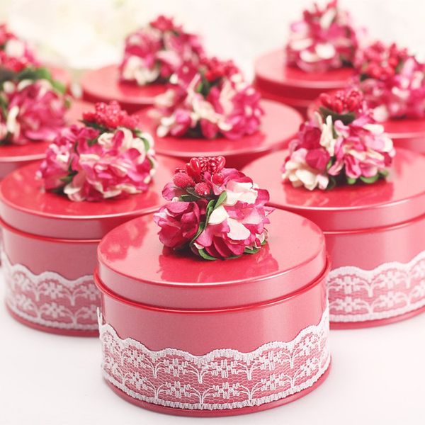 round tin candy box with lace and handmade flower metal gift box wedding favor party gift package
round tin candy box with lace and handmade flower metal gift box wedding favor party gift package