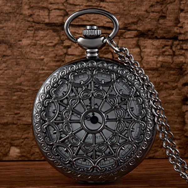 black spider web hollow quartz pocket watch with chain retro men women classic pendant necklace clock gift, Slivery;golden
black spider web hollow quartz pocket watch with chain retro men women classic pendant necklace clock gift, Slivery;golden