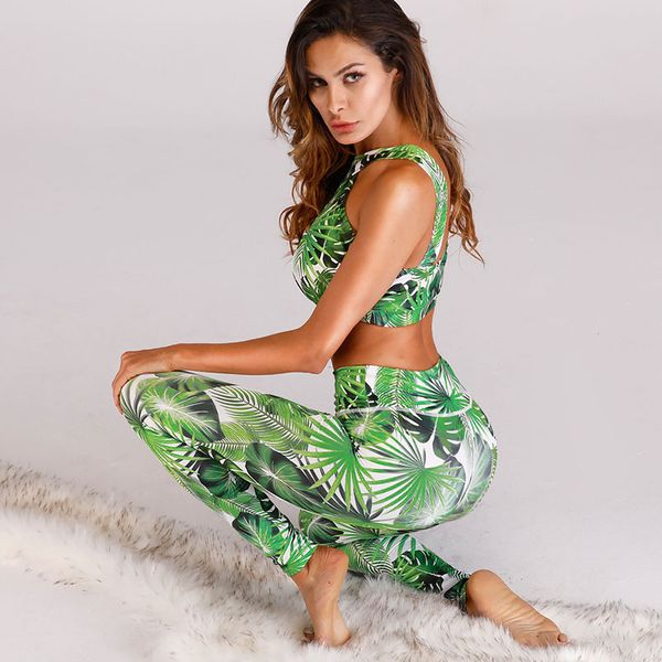 Casual Sexy New Women Tracksuits Fashion Leaves Printed Fitness Set Suits Cross Crop Tops And Slim Leggings 2 Piece Sets Female
Casual Sexy New Women Tracksuits Fashion Leaves Printed Fitness Set Suits Cross Crop Tops And Slim Leggings 2 Piece Sets Female