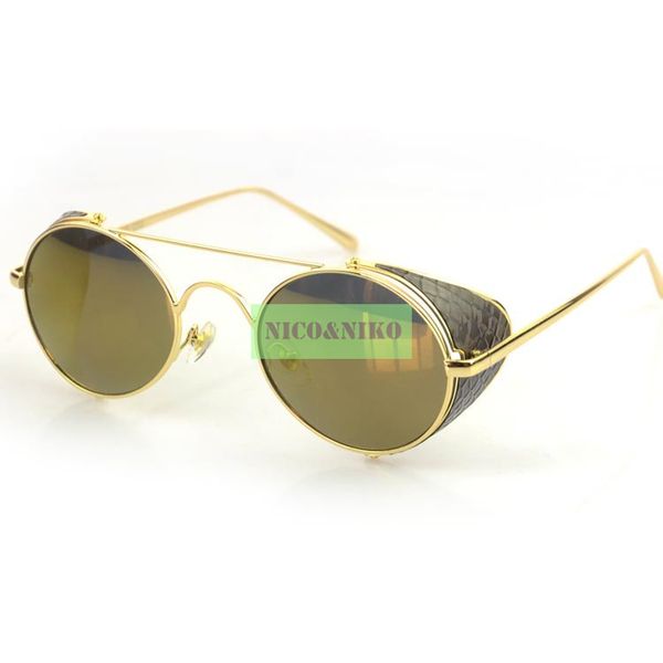6 colors goggle eyewear steampunk pu leather metal leg vintage fashion summer cool sunglasses women men brand designer, White;black
6 colors goggle eyewear steampunk pu leather metal leg vintage fashion summer cool sunglasses women men brand designer, White;black