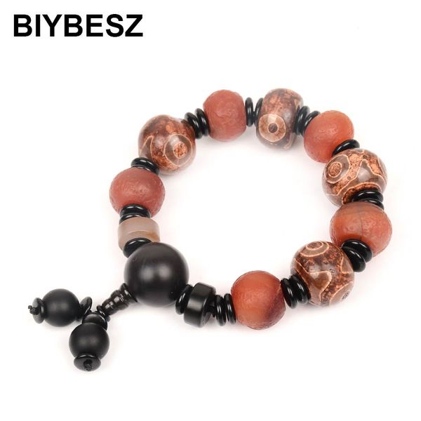 dzi new natural stone rope bracelet cylindrical charm beaded bracelets tibetan men wrist jewelry stone bracelet daily accessorie, Black
dzi new natural stone rope bracelet cylindrical charm beaded bracelets tibetan men wrist jewelry stone bracelet daily accessorie, Black