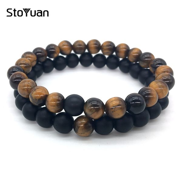 2 pcs/set fashion couple tiger eye stone bracelets bangles classic black natural lava stones charm bead bracelet women men
2 pcs/set fashion couple tiger eye stone bracelets bangles classic black natural lava stones charm bead bracelet women men
