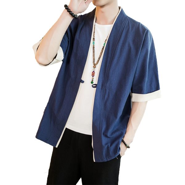 summer short sleeve open stitch casual coats male taoist robe loose kimono jackets men cotton linen mens jacket coat plus size, Black;brown
summer short sleeve open stitch casual coats male taoist robe loose kimono jackets men cotton linen mens jacket coat plus size, Black;brown