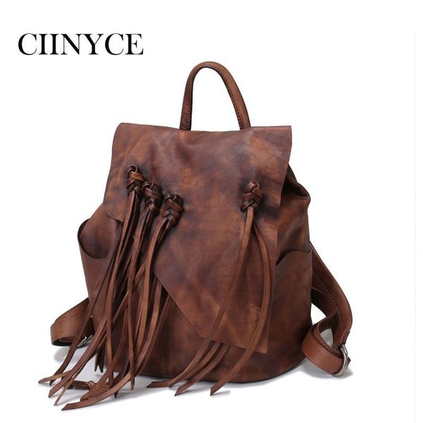 2018 women backpacks brand natural leather handmade shoulder bag designer vintage cow leather daypack tassel back pack bolsa
2018 women backpacks brand natural leather handmade shoulder bag designer vintage cow leather daypack tassel back pack bolsa