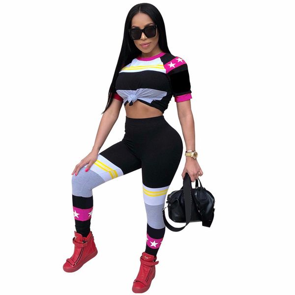 2 piece set women crop and pants two piece fittness women for summer striped long pants set, White
2 piece set women crop and pants two piece fittness women for summer striped long pants set, White