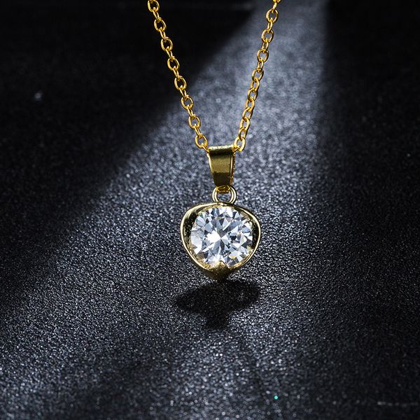 new fashion large zircon pendant necklace vintage copper chain drop cubic necklaces for women classic charm jewelry, Silver
new fashion large zircon pendant necklace vintage copper chain drop cubic necklaces for women classic charm jewelry, Silver