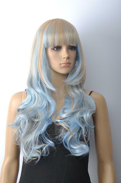 wigs golden blue curl synthetic fashion cosplay women's hair wigs, Black;brown
wigs golden blue curl synthetic fashion cosplay women's hair wigs, Black;brown