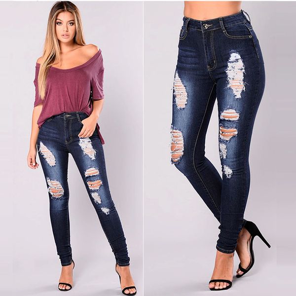 long casual ripped hole jeans women classic high waist skinny pencil blue denim pants ripped hole elastic stretch jeans women
long casual ripped hole jeans women classic high waist skinny pencil blue denim pants ripped hole elastic stretch jeans women