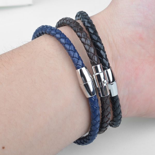 Hot Men's And Women's Magnet Buckle Bracelet Leather Rope Bracelet DIY Genuine Leather Braided Hand Rope Corium Bracelet D0386
Hot Men's And Women's Magnet Buckle Bracelet Leather Rope Bracelet DIY Genuine Leather Braided Hand Rope Corium Bracelet D0386