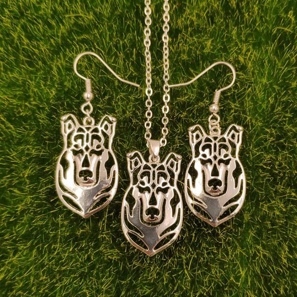 2018 new smooth collie dog animal jewelry sets necklace drop earrings pendant for women female fashion wedding christmas t177, Silver
2018 new smooth collie dog animal jewelry sets necklace drop earrings pendant for women female fashion wedding christmas t177, Silver