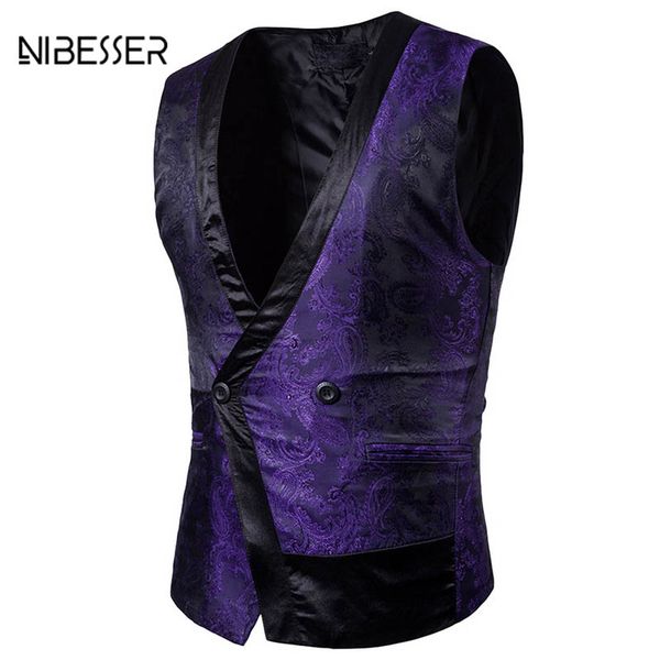 nibesser brand fashion single button men vests solid obscure design dress suit vests male formal slim business jacket homme, Black;white
nibesser brand fashion single button men vests solid obscure design dress suit vests male formal slim business jacket homme, Black;white