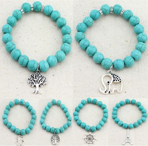 nature turquoises square elastic green howlite stone beads bracelet elephant,tree,racoon,rudder,tower charm jewelry, Black
nature turquoises square elastic green howlite stone beads bracelet elephant,tree,racoon,rudder,tower charm jewelry, Black