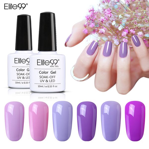 

elite99 purple color series nail gel polish 10ml uv gel led lamp manicure lacquer soak off long lasting nail art, Red;pink
