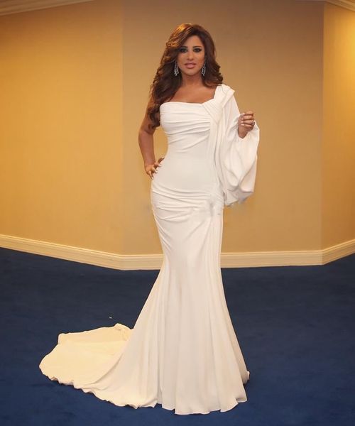 celebrity myriam fares evening dresses chiffon mermaid one shoulder pleats african prom dress long ruched women formal dresses party wear, Black
celebrity myriam fares evening dresses chiffon mermaid one shoulder pleats african prom dress long ruched women formal dresses party wear, Black
