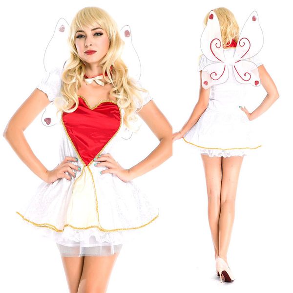 2018 women halloween party clothes cute love angel with wings costumes fancy dress cosplay fancy black dress outfit, Black;red
2018 women halloween party clothes cute love angel with wings costumes fancy dress cosplay fancy black dress outfit, Black;red