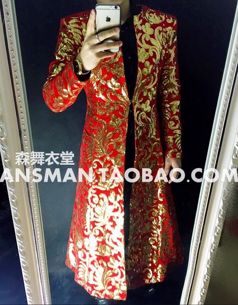 2016 new style totem embroidery long umbrella coat costumes men singers dj stage performance costumes prom party outwear, White;black
2016 new style totem embroidery long umbrella coat costumes men singers dj stage performance costumes prom party outwear, White;black