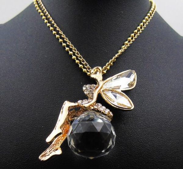 style angel wings pendant crystal necklace set with precious girls long sweater chain fashion classic delicate, Silver
style angel wings pendant crystal necklace set with precious girls long sweater chain fashion classic delicate, Silver