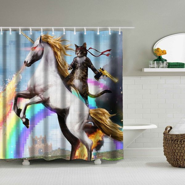 home decor cat riding on horse printed shower curtains bath products waterproof polyester digiting print bathroom shower curtain
home decor cat riding on horse printed shower curtains bath products waterproof polyester digiting print bathroom shower curtain