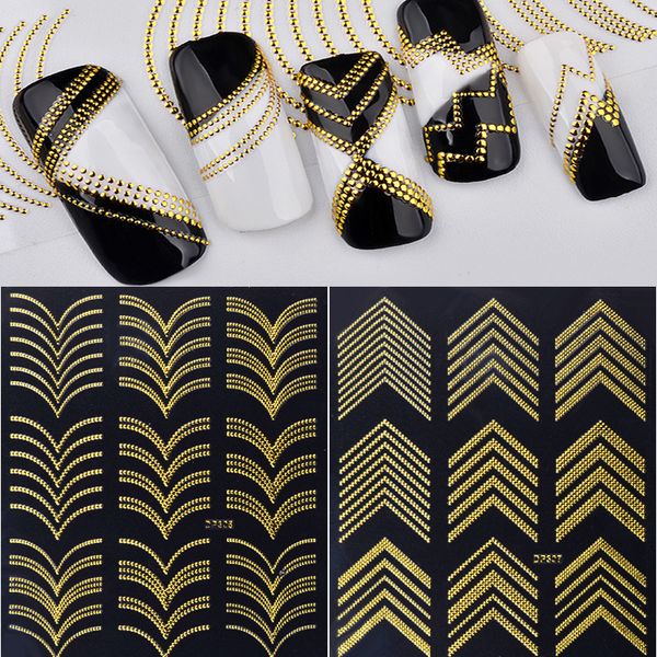 3d nail stickers stripes wave line nail art gold glitter thin adhesive manicure transfer sticker water slide tips stickers, Black
3d nail stickers stripes wave line nail art gold glitter thin adhesive manicure transfer sticker water slide tips stickers, Black