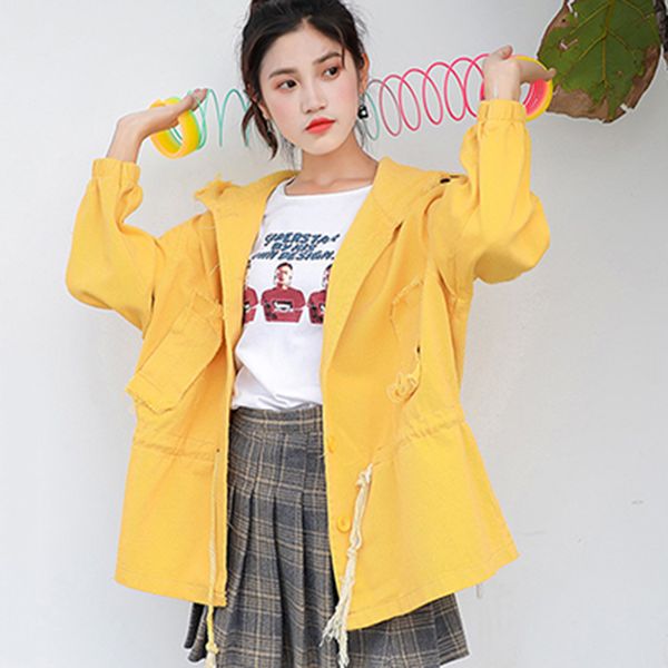 korean ripped denim jackets women autumn single-breasted hooded coat casual solid long sleeve coats women drawstring long jacket, Tan;black
korean ripped denim jackets women autumn single-breasted hooded coat casual solid long sleeve coats women drawstring long jacket, Tan;black