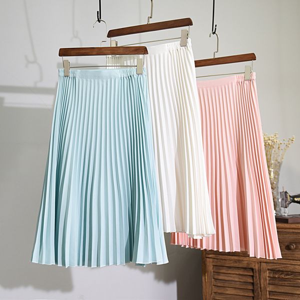 wholesale-2017 fashin design pleated skirts womens saias midi faldas vintage high waist women midi skirt jupe pink white beige women skirt, Black
wholesale-2017 fashin design pleated skirts womens saias midi faldas vintage high waist women midi skirt jupe pink white beige women skirt, Black