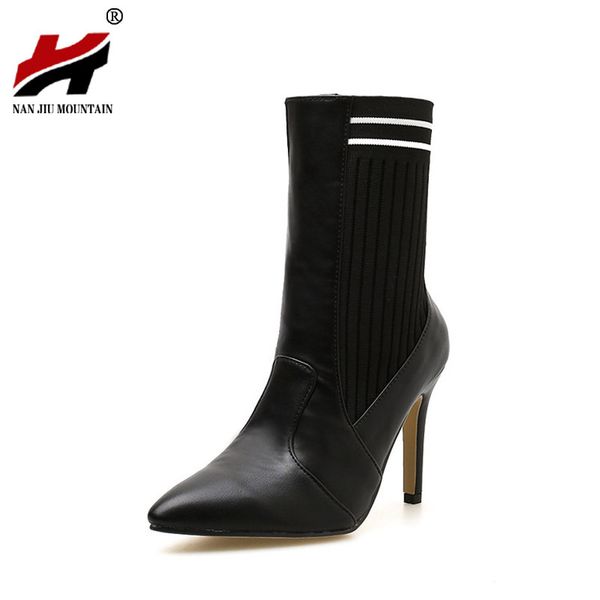 nan jiu mountain shoes woman women's boots fashion stiletto high heel pointed slim nightclub stretch wool sheepskin booties, Black
nan jiu mountain shoes woman women's boots fashion stiletto high heel pointed slim nightclub stretch wool sheepskin booties, Black