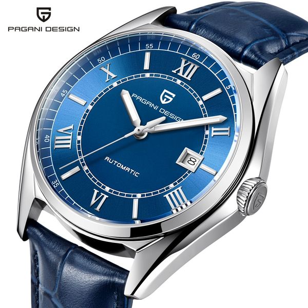 classic mechanical watch men genuine leather pagani design automatic business wristwatch men clock montre homme, Slivery;brown
classic mechanical watch men genuine leather pagani design automatic business wristwatch men clock montre homme, Slivery;brown