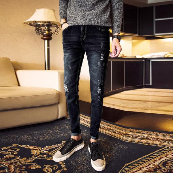 новый 2018 осень зима повседневная slim fit разорвал отверстие уличная мужская джинсы подростки мужчины досуг длинные карандаш джинсовые брю, Blue
новый 2018 осень зима повседневная slim fit разорвал отверстие уличная мужская джинсы подростки мужчины досуг длинные карандаш джинсовые брю, Blue