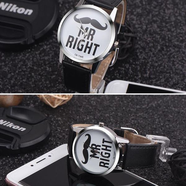 lintimes women men leather trap mr right/mrs right quartz watch lovers casual wristwatch, Slivery;brown
lintimes women men leather trap mr right/mrs right quartz watch lovers casual wristwatch, Slivery;brown