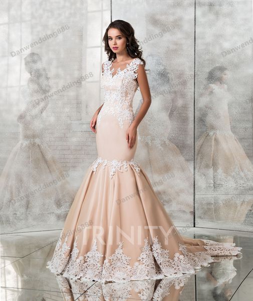 elegant champagne satin/tulle applique mermaid wedding dresses bridal pageant dresses wedding attire dresses custom size 2-16 zw713256, White
elegant champagne satin/tulle applique mermaid wedding dresses bridal pageant dresses wedding attire dresses custom size 2-16 zw713256, White