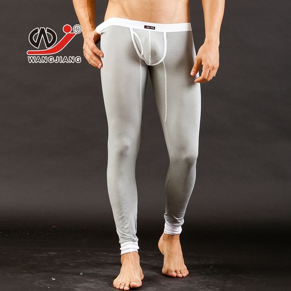 wj brand men long johns warm pants thin elastic line of men modal low waist gay underwear tight legging long johns, Black;brown
wj brand men long johns warm pants thin elastic line of men modal low waist gay underwear tight legging long johns, Black;brown