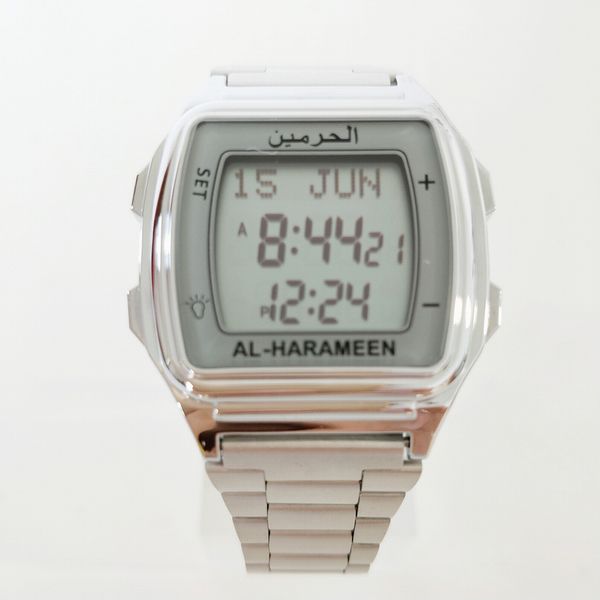 azan time watch with qibla direction and hijri 6461 islam watch with prayer alarm azan shuroq time, Slivery;brown
azan time watch with qibla direction and hijri 6461 islam watch with prayer alarm azan shuroq time, Slivery;brown