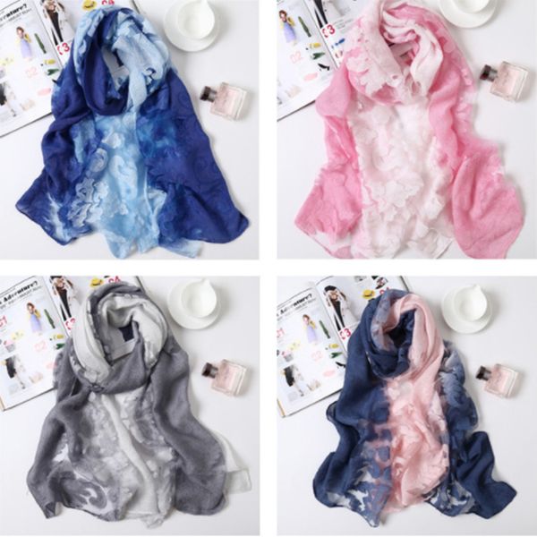 beautiful fashion gradient scarf 180 cm * 90 cm chiffon silk scarf lady luxury autumn long scarves soft stoles scarf, Blue;gray
beautiful fashion gradient scarf 180 cm * 90 cm chiffon silk scarf lady luxury autumn long scarves soft stoles scarf, Blue;gray