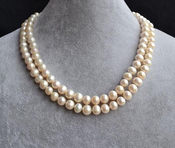 wholesale natural pearl jewellery,2rows 8-9mm white color freshwater pearl necklace,new ing, Black
wholesale natural pearl jewellery,2rows 8-9mm white color freshwater pearl necklace,new ing, Black
