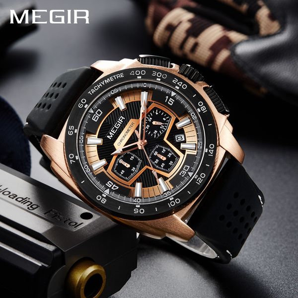 megir chronograph men sport wrist watch fashion silicone army watches relogio masculino quartz wrist watch clock men, Slivery;brown
megir chronograph men sport wrist watch fashion silicone army watches relogio masculino quartz wrist watch clock men, Slivery;brown