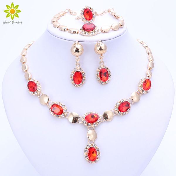 trendy african beads jewelry sets for women crystal necklace bracelet earrings set gold color pendant wedding dress accessories, Slivery;golden
trendy african beads jewelry sets for women crystal necklace bracelet earrings set gold color pendant wedding dress accessories, Slivery;golden